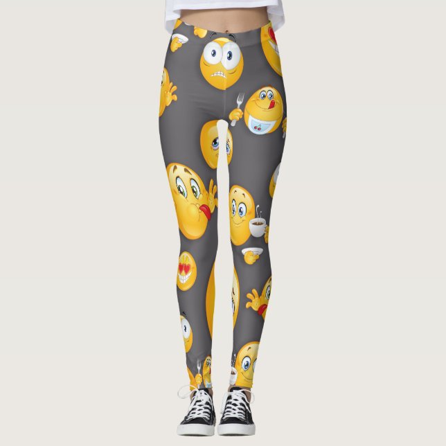 Leggings Motif Emoji 2 (Devant)