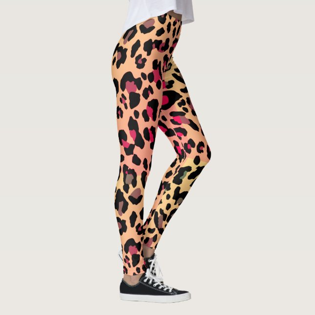 Leggings Motif Empreinte de léopard dynamique de style Miam (Droite)