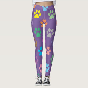 Leggings Motif empreinte de patte coloré