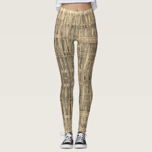 Leggings Motif en bambou tissé