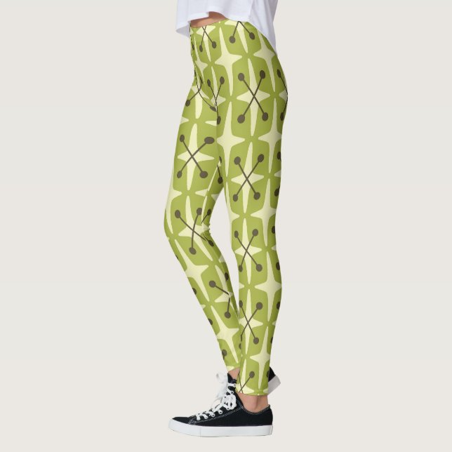 Leggings Motif en étoile du milieu du siècle moderne (Gauche)