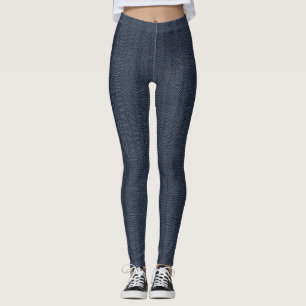 Leggings Motif en laine bleue