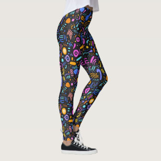 Leggings Motif en mosaïque cool des années 90