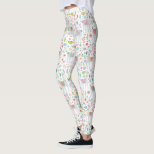 Leggings Motif en pastel mignon de lama