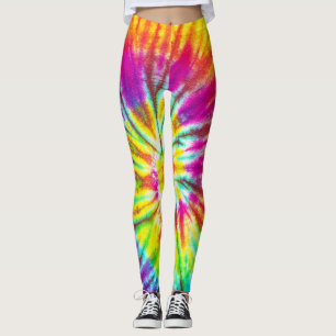 Leggings Motif en spirale couleur arc-en-ciel