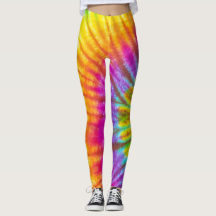 Leggings Motif en spirale couleur arc-en-ciel