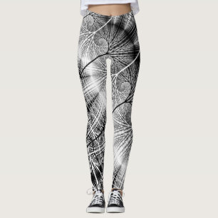 Leggings Motif en spirale transparent mystique de forêt de