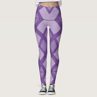 Leggings - Motif en treillis en trois nuances