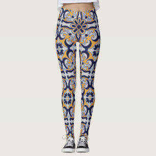 Leggings Motif en tuiles portugaises