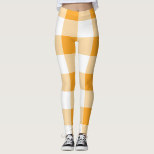 Leggings Motif En vichy jaune