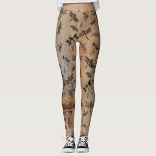 Leggings Motif Entomologie vintage
