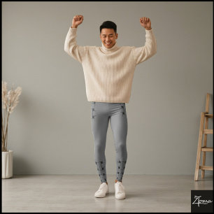 Leggings Motif entrelacé - gris et noir