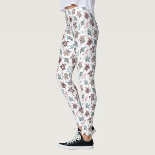Leggings motif ethnique vintage de tortue