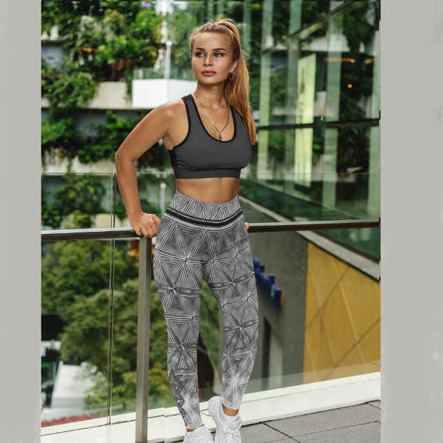 Leggings Motif étoile noir et gris (Créateur téléchargé)