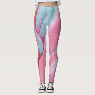 Leggings Motif fantaisiste de fleurs sauvages à l'aquarelle