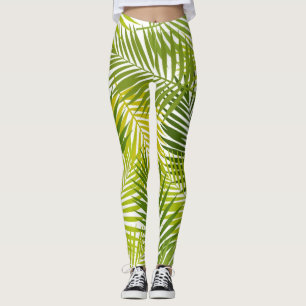 Leggings motif feuille