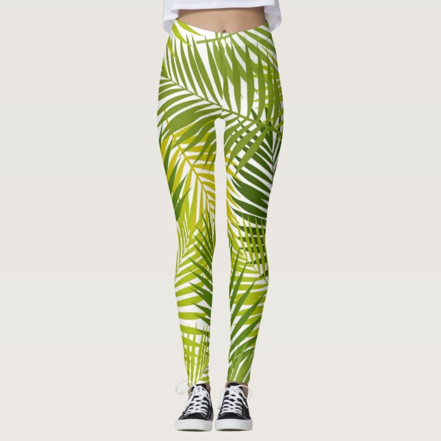 Leggings motif feuille (Devant)