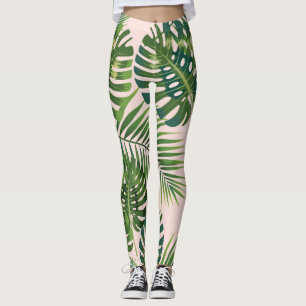 Leggings motif feuille