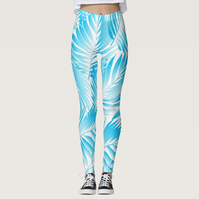 Leggings motif feuille (Devant)