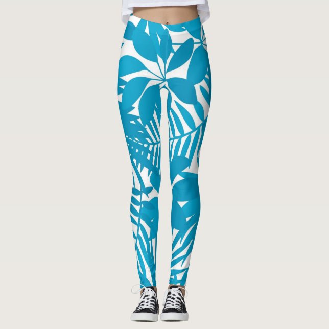Leggings motif feuille (Devant)