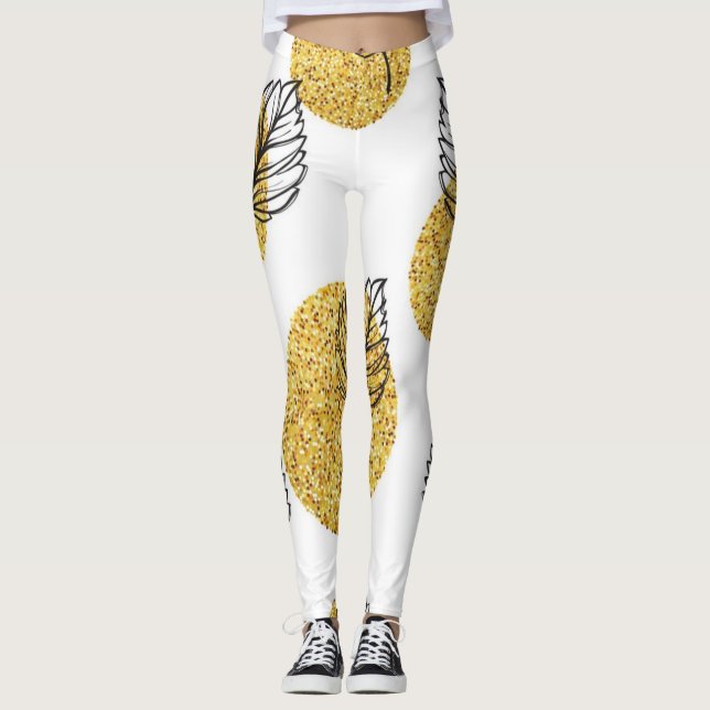 Leggings motif feuille (Devant)