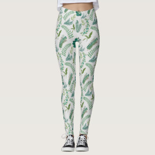 Leggings Motif feuille 10.bw OffWhite BG