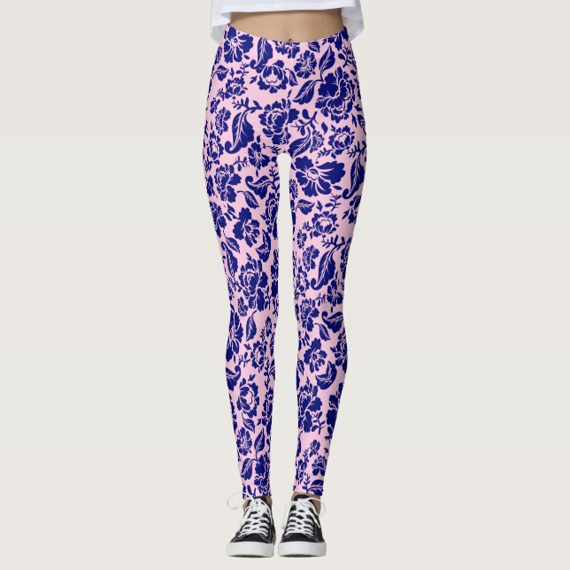 Leggings motif feuille.13.bw Lpink BG (Devant)