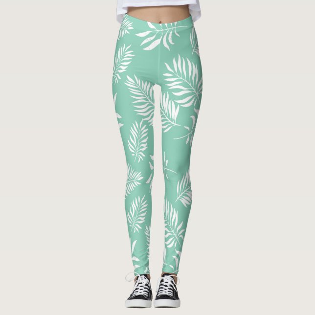 Leggings Motif feuille 14 (Devant)