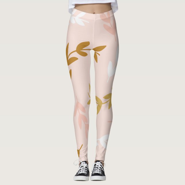 LEGGINGS MOTIF FEUILLE 4 (Devant)