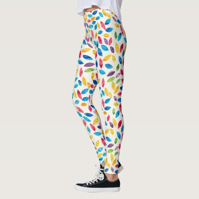 Leggings Motif Feuille aquarelle (Gauche)