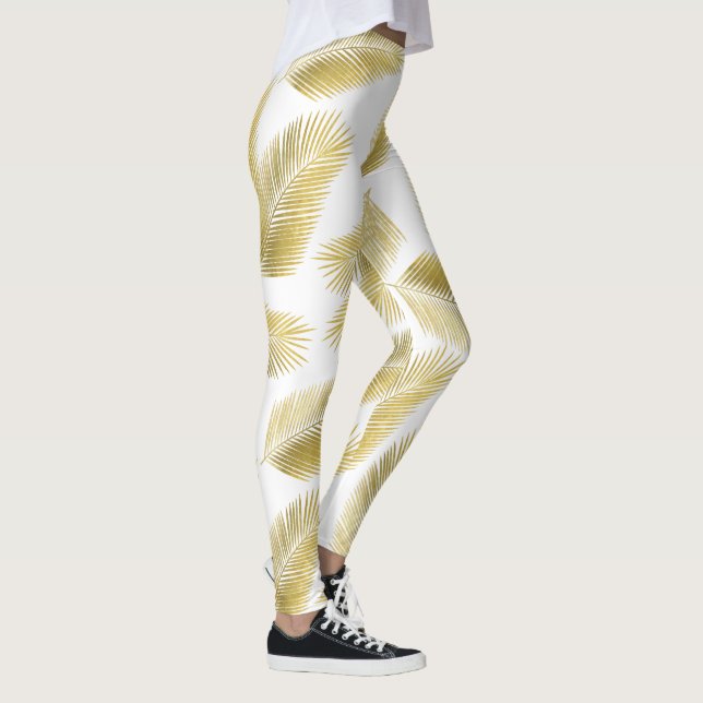Leggings Motif Feuille Gold Foil Palm (Droite)