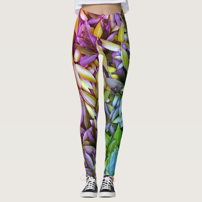 Leggings Motif Feuille verdoyant - Nature Botanique (Devant)