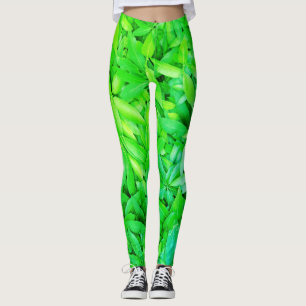 Leggings Motif Feuille verdoyant - Nature Botanique