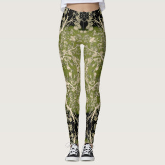 Leggings Motif fleurissant de branches