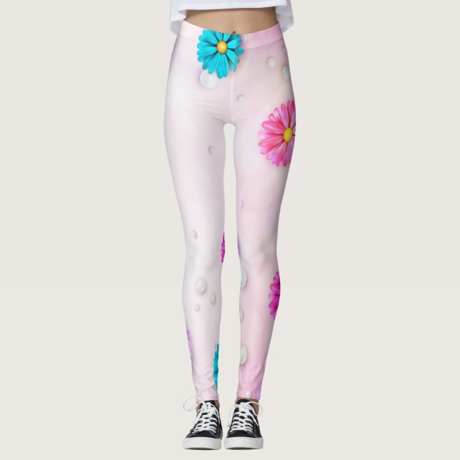 Leggings Motif Fleurs 7 (Devant)