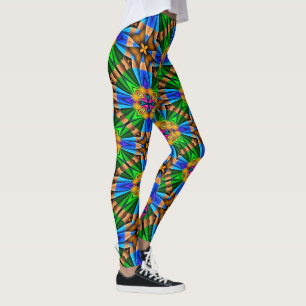 Leggings Motif Fleurs Abstraites uniques