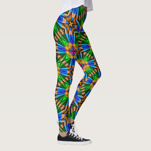 Leggings Motif Fleurs Abstraites uniques (Droite)
