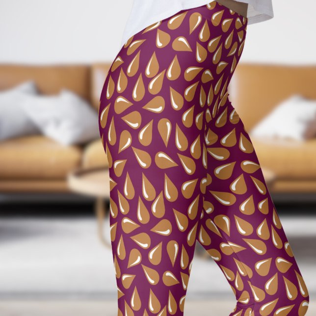 Leggings Motif Flickr moderne violet tyrien (Modern Tyrian Purple Flick Pattern Leggings)