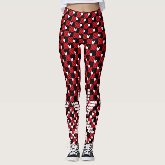 Leggings Motif Flocons de Neige (Devant)