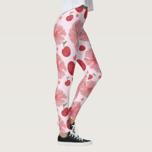 Leggings Motif floral à la cerise aquarelle, Cerises mignon