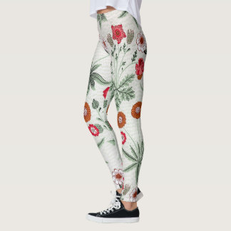 Leggings Motif floral animé fleurs colorées