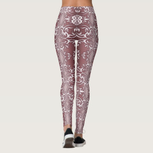Leggings motif floral baroque