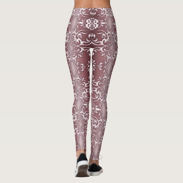 Leggings motif floral baroque (Dos)