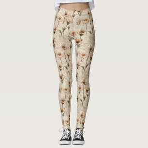 Leggings Motif floral botanique vintage (7)