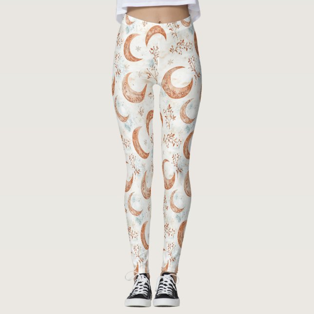 Leggings Motif floral céleste (3) (Devant)