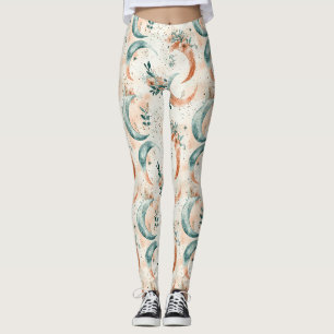 Leggings Motif floral céleste (7)