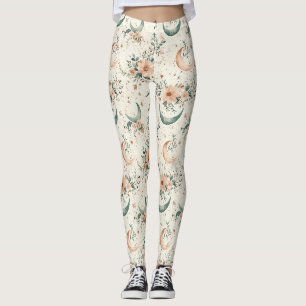 Leggings Motif floral céleste (8)