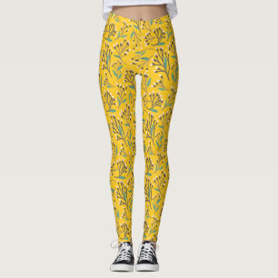 Leggings Motif floral dans des branches et des bourgeons dé