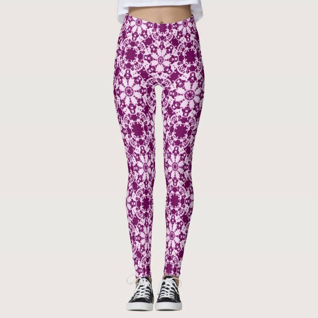 Leggings motif floral de victorian (Devant)