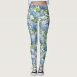 Leggings Motif floral d'hortensia bleu<br><div class="desc">Les hortensias bleus sont l'une de mes fleurs préférées. Ce motif des fleurs bleues vous aura habillés dans le style. Conçu par le ©Tim de renommée mondiale Coffey d'artiste.</div>